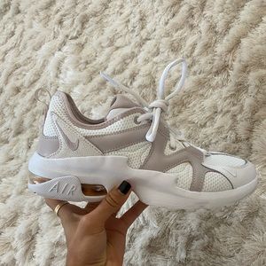 Pink and white Nike AirMax shoes